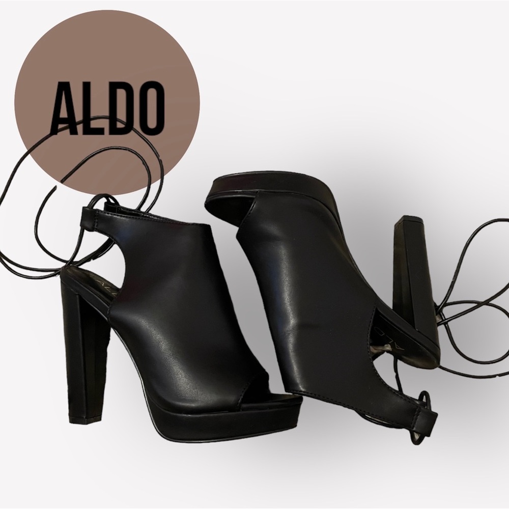 ALDO Black High Heel Tie Up’s